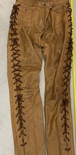hein gericke lederhose Schnüre In Braun Gr44 M Guter Zustand