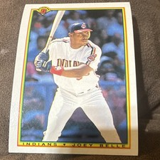 Bowman 1990 Albert Belle #333 Cleveland Indians Baseball Card Tiffany Rookie