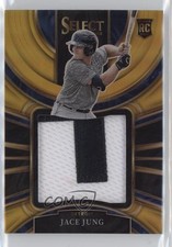 2023 Panini Select Rookie Jumbo Swatch Gold Prizm 10/10 Jace Jung #PJS-JJ 00aa