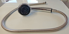 Adjustable Jet Chrome Shower Head and Hose Caravan Motorhome Campervan SH12