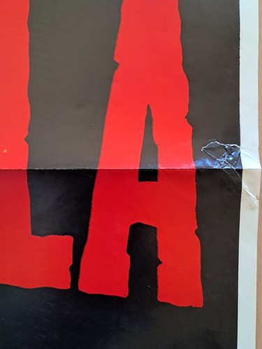 The Beyond ORIGINAL Spanish '81 POSTER Lucio Fulci Sciotti slashed girl art - Foto 3 di 4