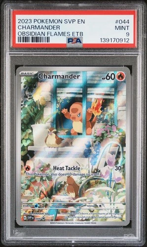 2023 POKEMON OBSIDIAN FLAMES ELITE TRAINER BOX #044 CHARMANDER PSA 9