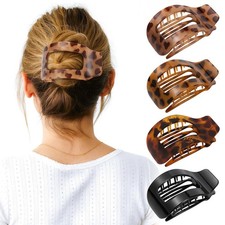 4 PCS Flat Hair Clips for Women, 4.1 Inch Large French Flat Claw Clips