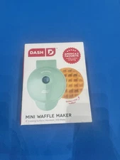 Dash Mini 4" Waffle Maker Non Stick 350W, Brand New! Mint Green Christmas Gift