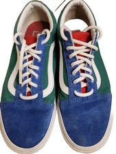 Vans Old Skool Yacht Club Womens 6 Boy's 4.5 Sneakers Blue Green Yellow Shoes