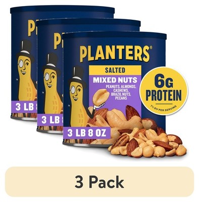 Planters Salted Mixed Nuts, Peanuts, Cashews, Almonds, Brazil Nuts, Pecans