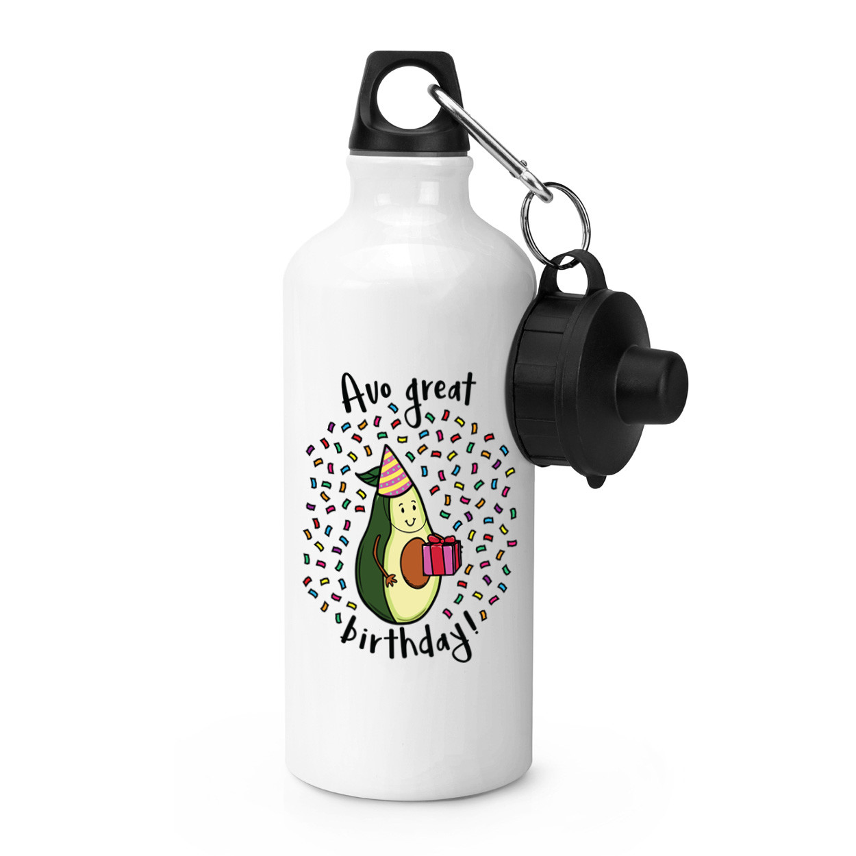 Avo Great Birthday Sports Drinks Bottle - Funny Avocado Joke Vegetarian Vegan
