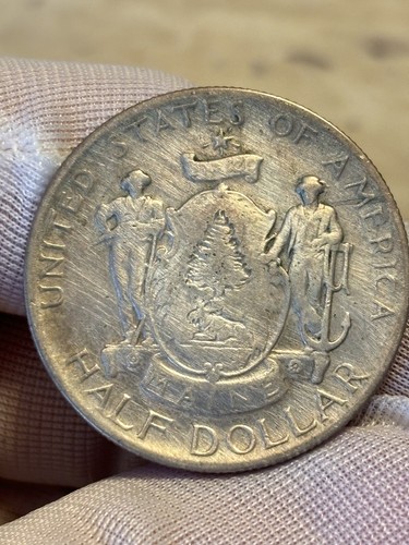 1920 Maine Centennial Half Dollar Commemorative 1/2 US COIN Silver 90% - Picture 5 of 5
