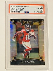 2018 Select Concourse Silver Prizm Calvin Ridley Rookie #57 PSA 10 Jaguars