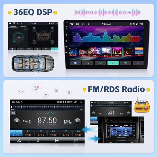 DAB+ 8-Core Android13 Autoradio Für Jeep Wrangler JK 11-18 mit CarPlay GPS Navi - Bild 7 von 15