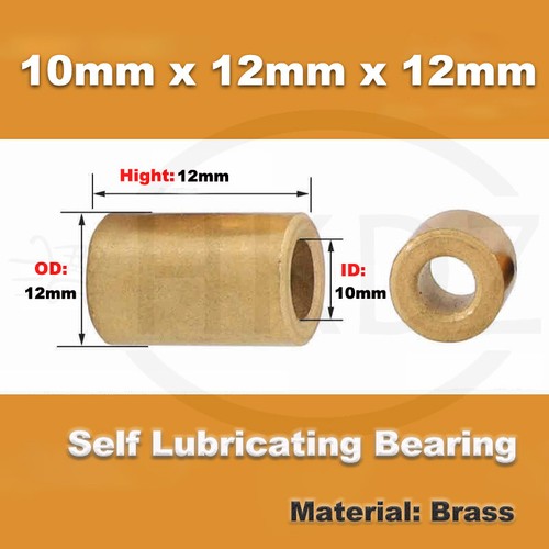 Metric Oilite Bushing Brass Self Lubricating Bearing Bushing Sleeve ID 3mm -60mm - Picture 123 of 266