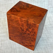 Amboyna Burl Wood Pen Blanks Knife Scales Turning Block 6" x 5 7/8" x 3 3/4"