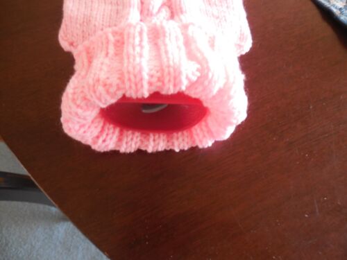 Hand Knitted Hot Water Bottle Cover - Pink - Picture 2 of 2