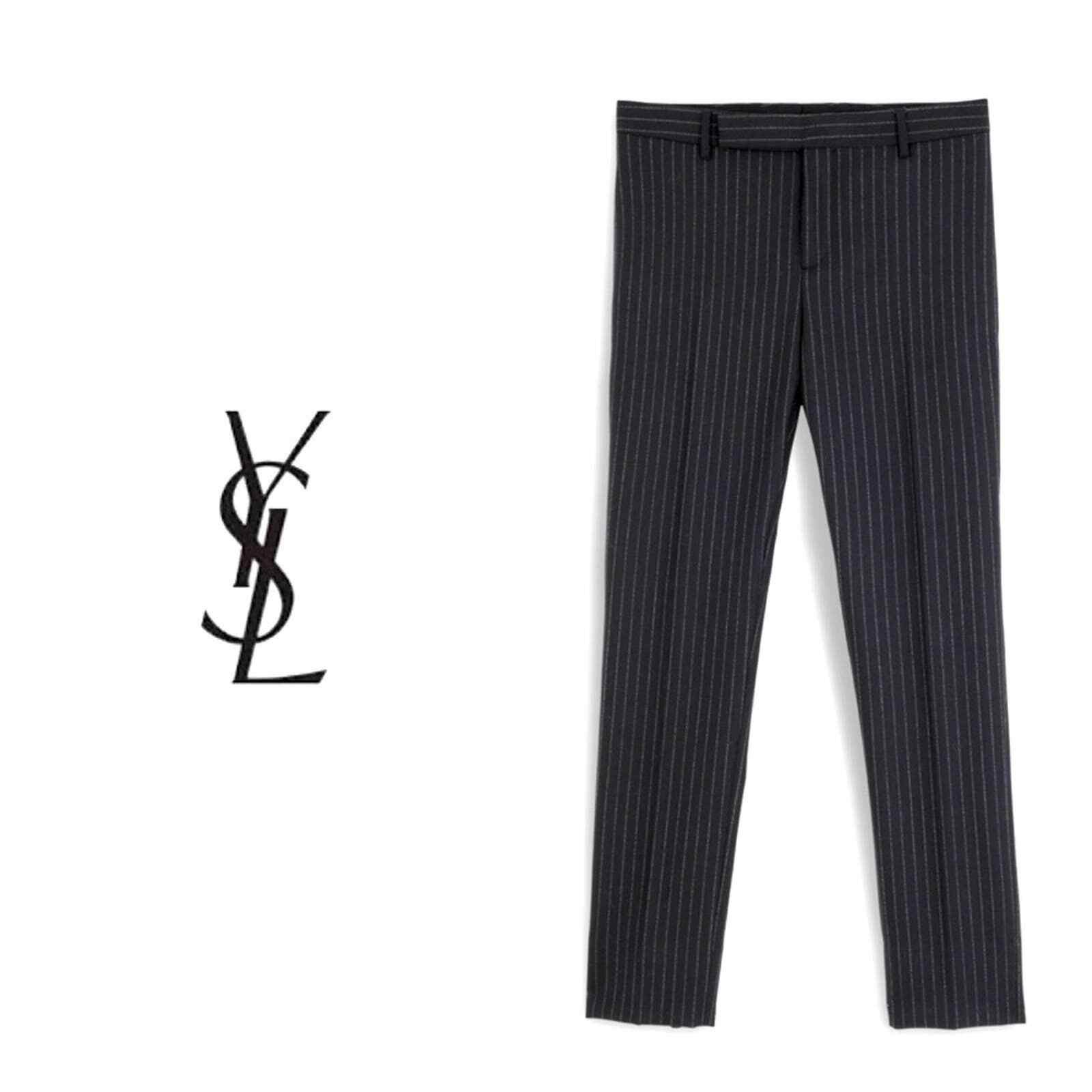 Pantalone pantalone gessato Yves Saint Laurent YSL
