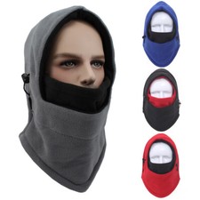 Double Color Winter Fleece Balaclava Hood Windproof Face Mask Head Warm Hat Cap