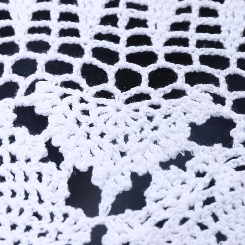 52'' Round Hand Crochet Tablecloth Vintage Lace Table Cloth Floral Doily pattern - Picture 5 of 7