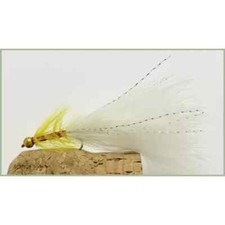 Dancer Trout Flies, 6 Pack Hooks White/Yellow Dancer Flies size 10, Fly Fishing
