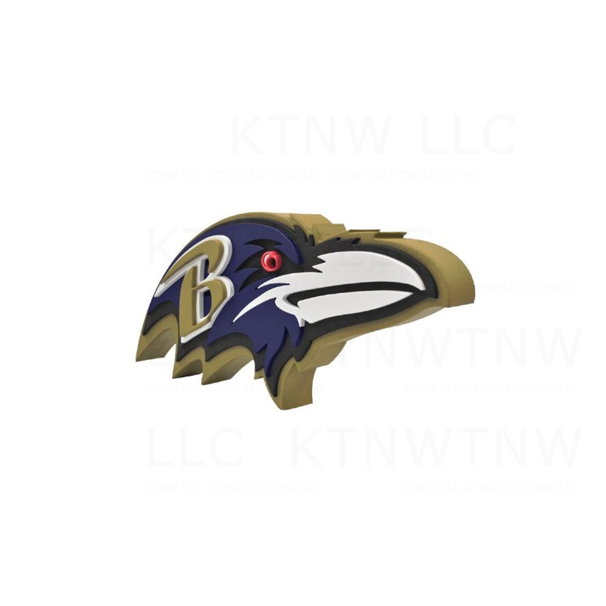 New NFL Baltimore Ravens 3D Fan Foam Logo Holding / Wall Sign 21.9