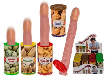 Jumping Willy in a Dose Erdnüsse - Neuheit Geschenk Erwachsene Witz Streich Spaß lustig