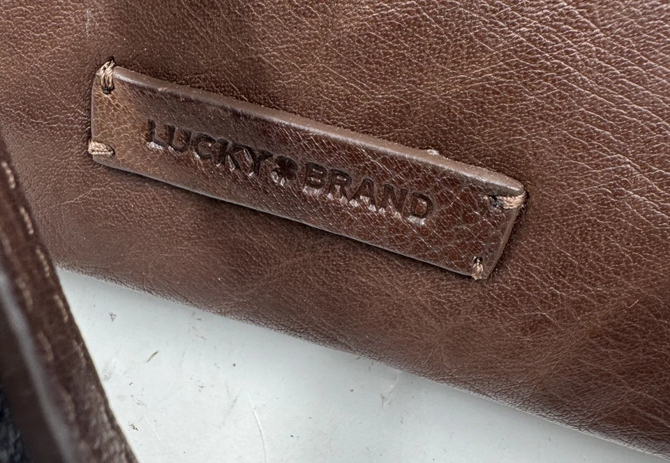 Bolso Bandolera Lucky Brand Chira Para Mujer Cuero Marrón Bolsillos Internos Foto 2 de 4