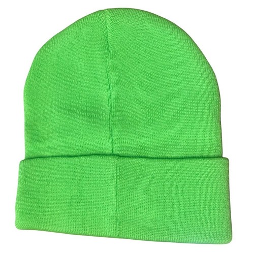 NASA Adult Unisex Neon Green Beanie One Size Nasa Hat NEW - Picture 2 of 2