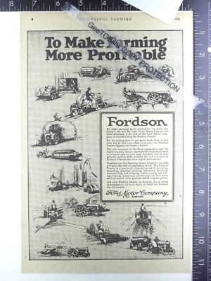 1924 ADVERTISING for Ford Motor Co Fordson Tractor implements attachments