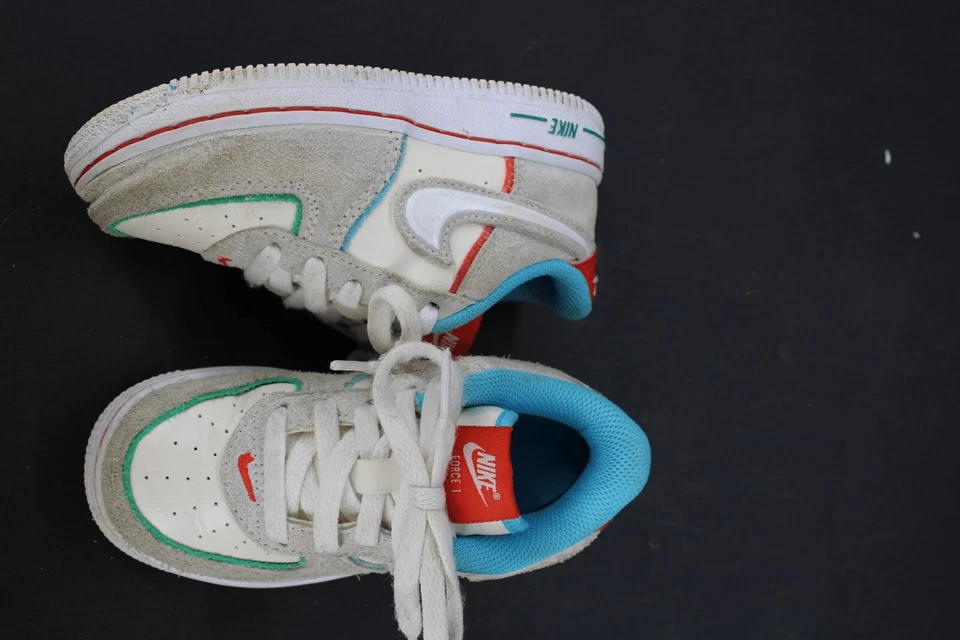 Детские Nike Air Force 1 LV8 2 BT 8.5C бледные цвета слоновой кости белые Picante красные FQ8352 110 - Изображение 2 из 4