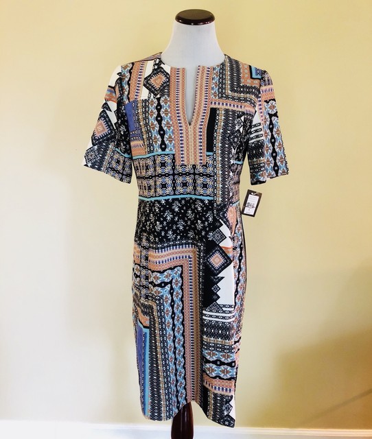 patchwork tunic dress