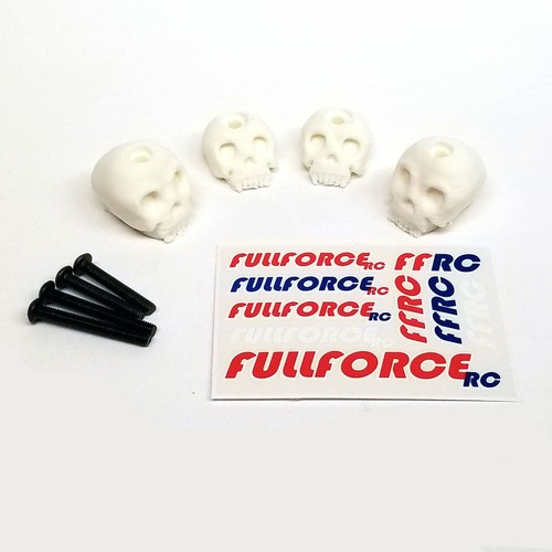FULLFORCE RC TRAXXAS X-MAXX XMAXX 8S 4 PC SKULL BODY SAVER WASHERS - 6 COLORS! - Picture 14 of 17