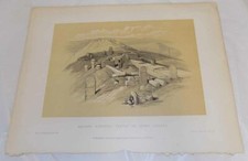 1856 Antique Print///ANCIENT EGYPTIAN TEMPLE OF HATHOR, ON GEBEL BARABE