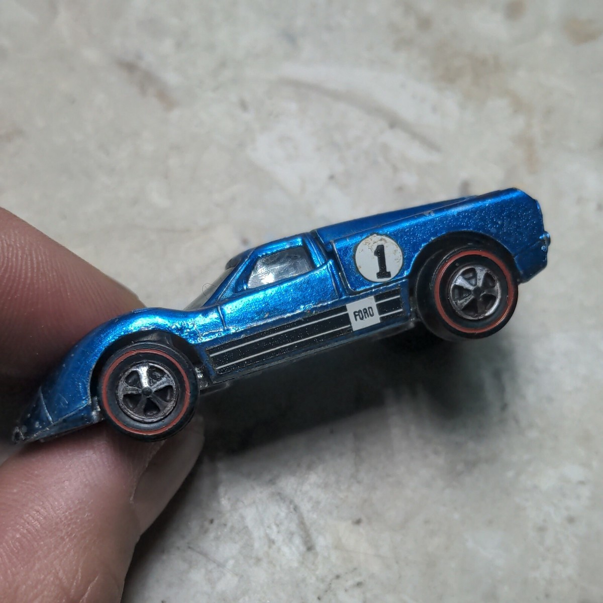 1967 Mattel Hot Wheels Redline Ford J-Car Early Sweet 16 USA