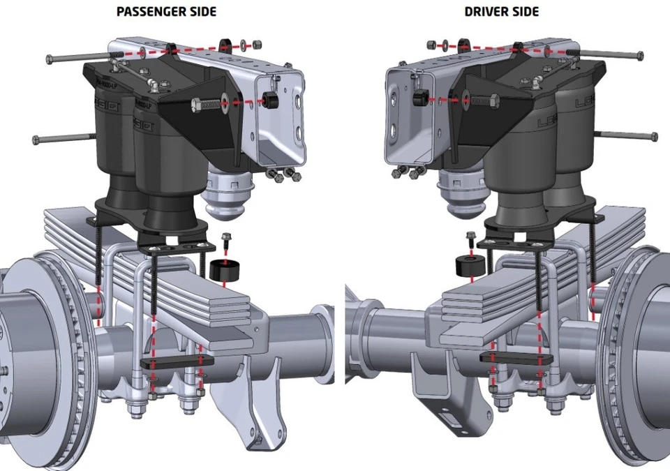 Bolsas de aire ReadyLIFT 88-33200 ReadyAir LOGIQ para Chevy Silverado GMC Sierra HD Foto 3 de 4