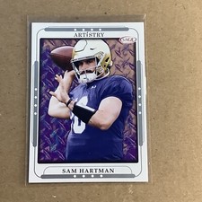 2023 Sage Artistry Football Sam Hartman Black #109  Notre Dame A-55