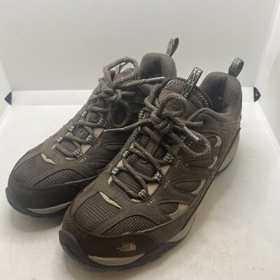 The North Face Womens Hiking Shoes Gray 616273 Suede Waterproof