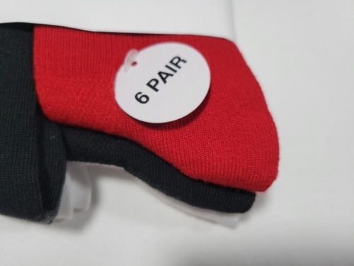 Nike Jordan Boys Socks Crew Jumpman Basketball Youth 6 Pairs Shoe Size 3Y-5Y - Picture 2 of 8