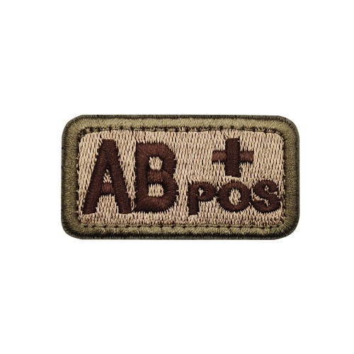 2PCS/ LOT Embroidered Blood Type A B AB O POS NEG Hook Loop Patch Fastener Badge - Picture 8 of 21