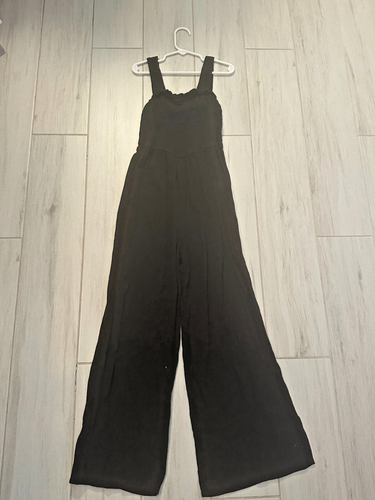 Art Class Girls Black Jumper, Long Pants, Ruffled Square Neck, Size M (8) - Picture 2 of 3