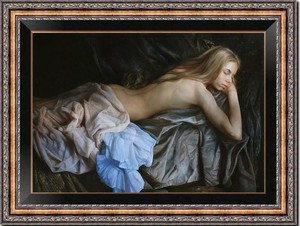 Hand-painted-Original-Oil-Painting-art-Portrait-nude-Girl-on-canvas-24-034-x36-034