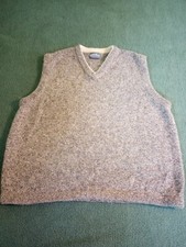 Men's Woolrich Wool Sweater Vest Sz XL Brown/Tan