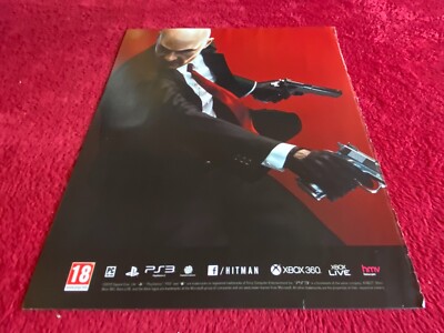 PAD58 2 SEITEN SPIEL WERBUNG 12X18 HITMAN ABSOLUTION AUF PLAYSTATION & XBOX