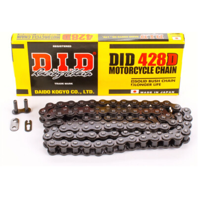 DID Motorrad Standard-Kette Offen HD Gold 428 Teilung 140 Glieder