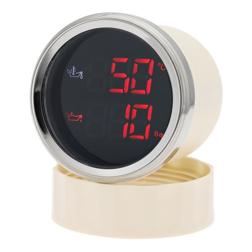 52MM 2In1 Dual Gauge Oil Temperature Gauge 50-150℃ Oil Pressure gauge with Light - Picture 7 of 16