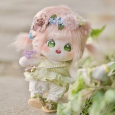 Cute Kawaii Girls Pink-hair 20cm Plush Dolls Stuffed Toys Dress Up Gift