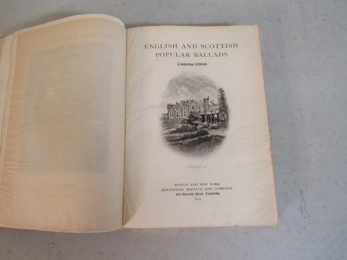 English and Scottish Popular Ballads ~ Helen Child Sargent, 1904 Cambridge Ed. - Foto 6 di 15