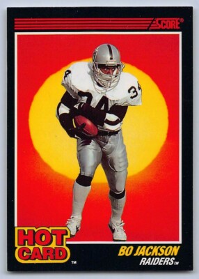 1990 BO JACKSON Score HOT CARD Football Insert Card #2 of 10 1990 BO JACKSON Score HOT CARD Football Insert Card #2 of 10