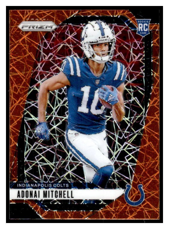 2024 Prizm Orange Lazer 303 Adonai Mitchell Indianapolis Colts Rookie RC