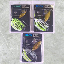 H2OX Tandem Blade Spinner Bait Green Shad & Chartreuse/White 3/8 1/2 oz Lures