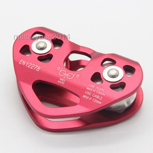 OUTDOOR Zip Line Cable Trolley Rock Climbing Dual Pulley 25KN / 5600lbs A - Picture 3 of 6