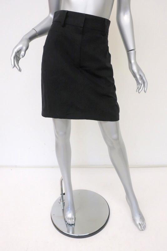 Gonna a matita nera Saint Laurent misto cotone taglia 40