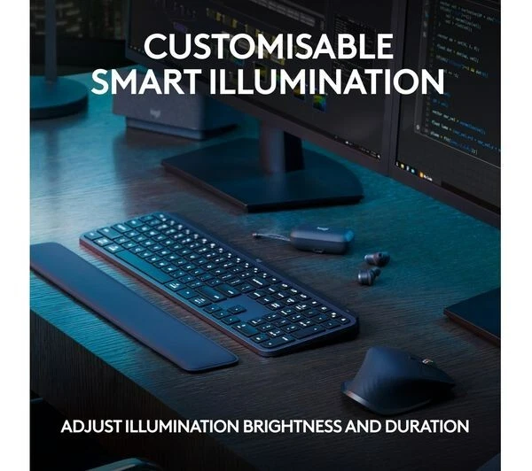 Logitech MX Keys S Wireless Rechargeable US Layout Keyboard Refurbished - Image 3 of 4